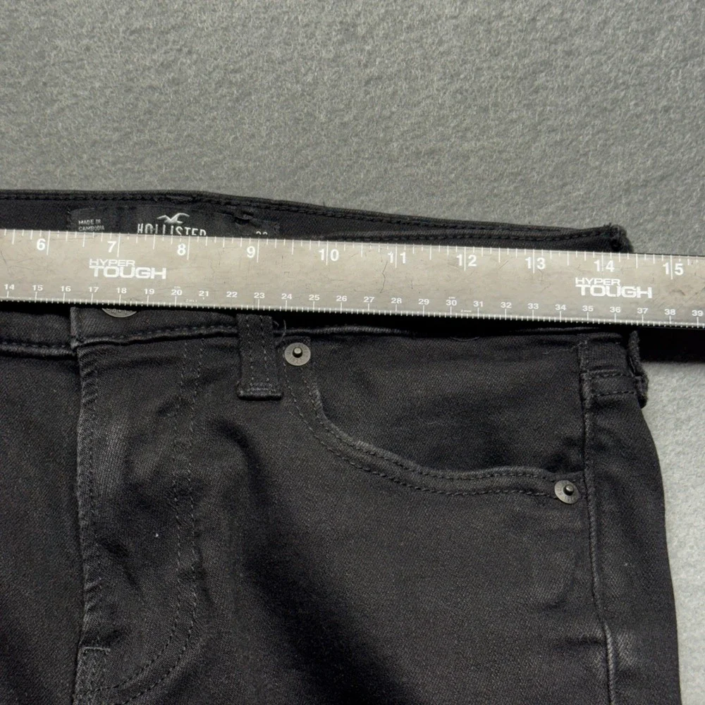 Hollister Advanced Stretch Skinny Jeans Black Mens 28x30 Slim Fit Denim